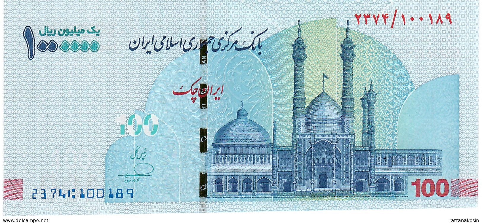 IRAN  P166b (=B302b )  100 TOMAN = 1000000 Or 1.000.000  RIALS 2022 Signature FARZIN UNC. - Irán