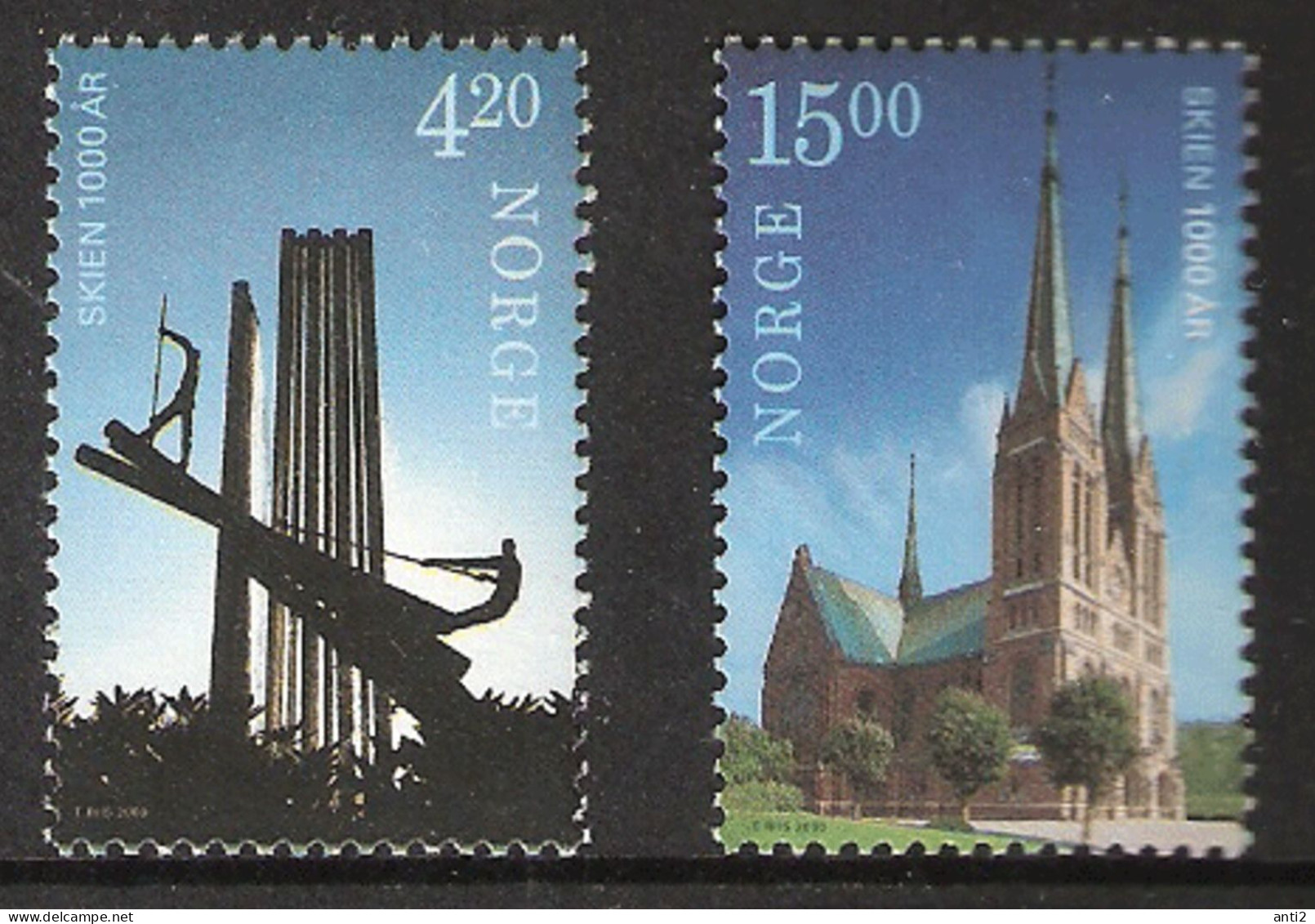 Norway Norge 2000 1000 Years City Skien Mi 1359-1360 MNH(**) - Ongebruikt