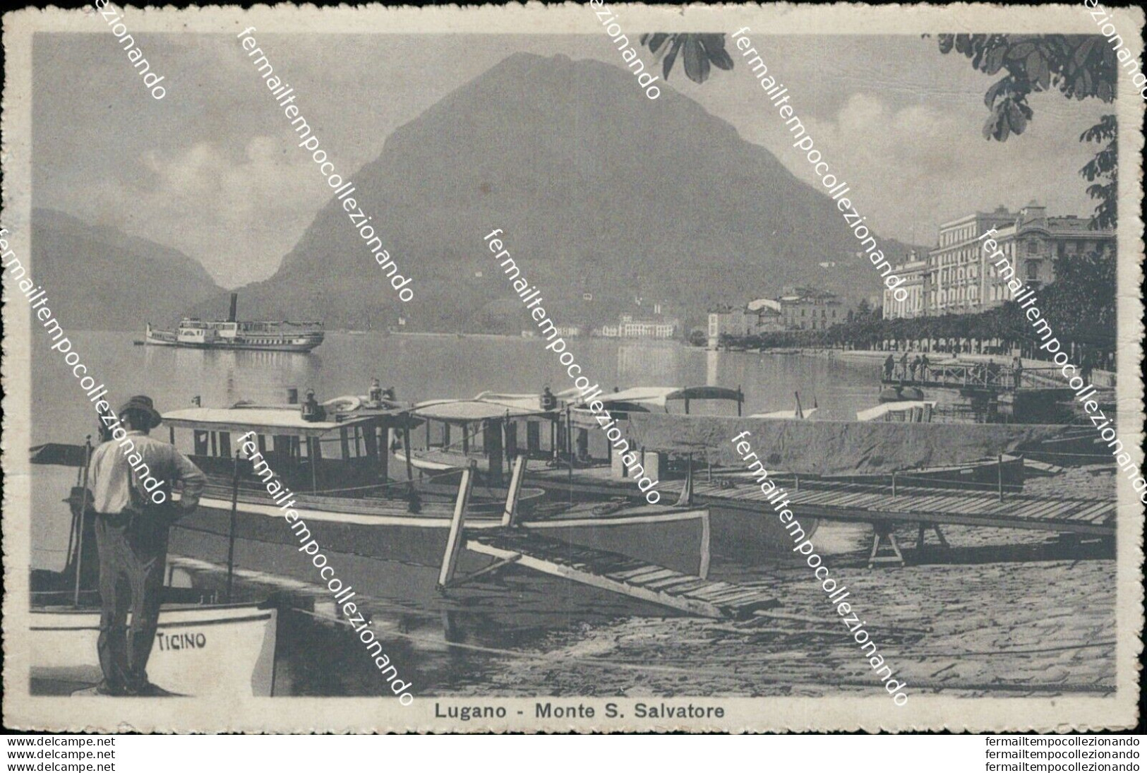 Bg240 Cartolina Lugano Monte S.salvatore Svizzera Suisse - Other & Unclassified