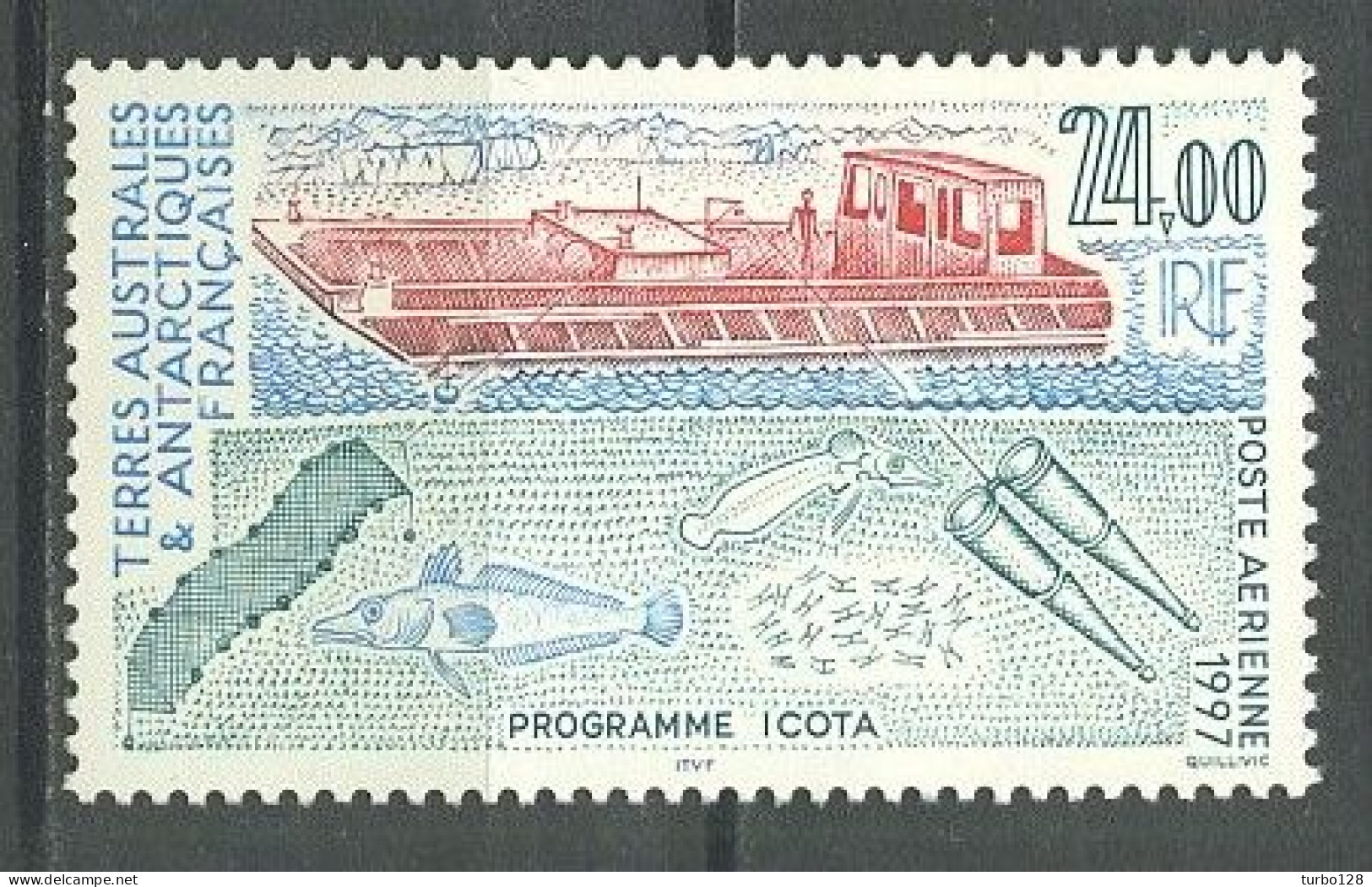 TAAF PA  N° 144 ** Neuf  MNH Superbe C 11,20 &euro; Programme ICOTA - Bateaux Boats Ships Barge Et Filets - Poste Aérienne