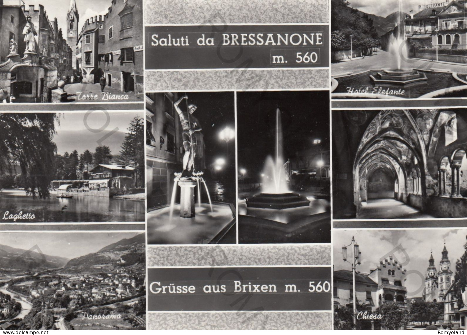 CARTOLINA  C11 BRESSANONE M.560,BOLZANO,TRENTINO ALTO ADIGE-SALUTI-STORIA,MEMORIA,CULTURA,BELLA ITALIA,NON VIAGGIATA - Bolzano (Bozen)