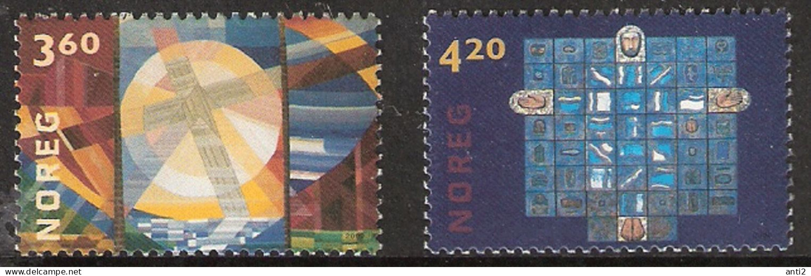 Norway Norge 2000 Altarpieces From Church In Ski  Mi 1364-1365  MNH(**) - Lettres & Documents