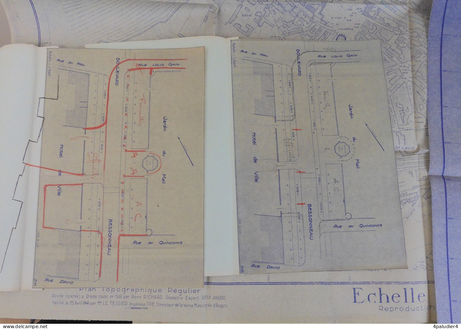 ( Maine Et Loire ) Documents Originaux Visite Du Général De Gaulle à Angers Le 25 Juillet 1948 - Documents Historiques