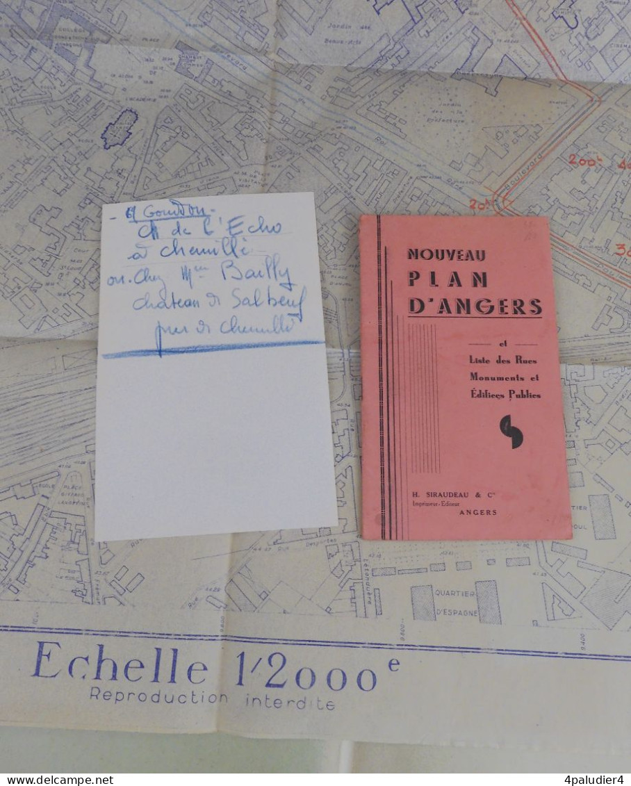 ( Maine Et Loire ) Documents Originaux Visite Du Général De Gaulle à Angers Le 25 Juillet 1948 - Historische Dokumente