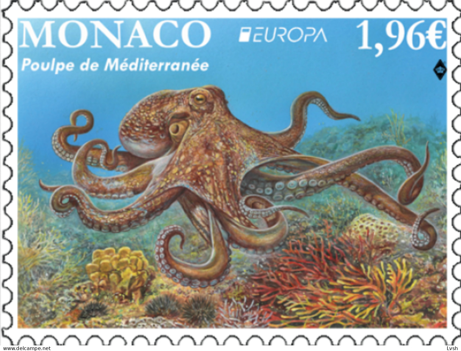 Monaco.2024.Europa CEPT.Underwater Fauna And Flora.1 V. ** . - Nuevos