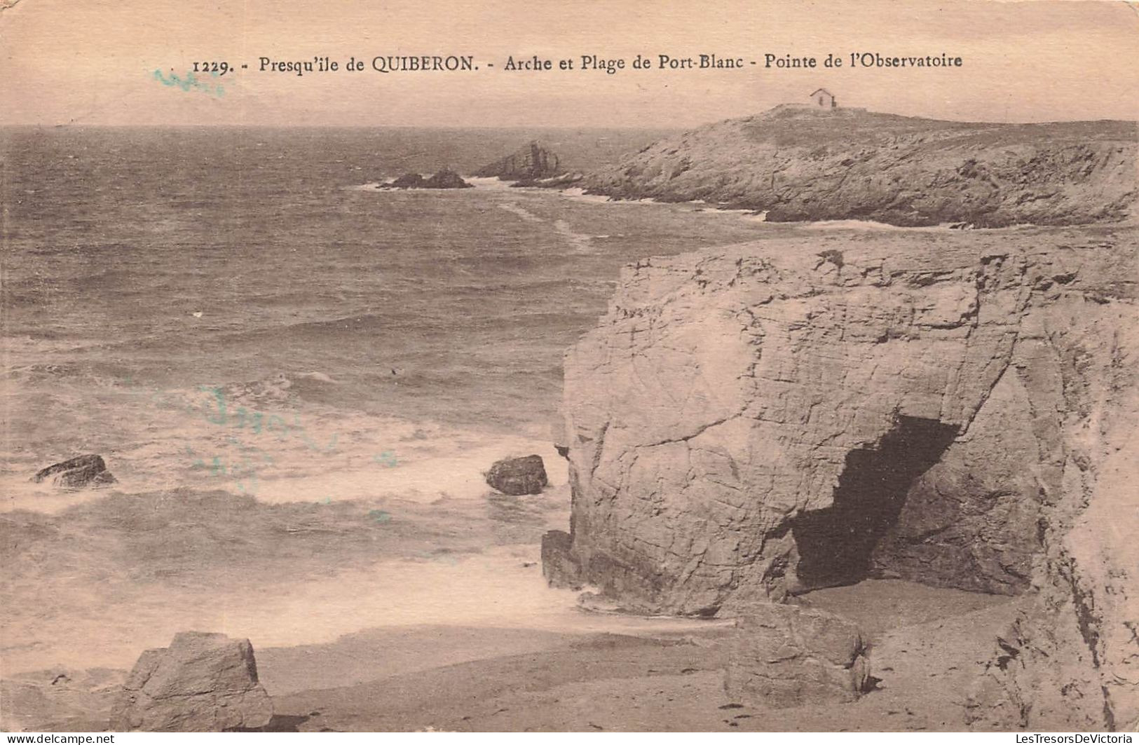 FRANCE - Presqu'île De Quiberon - Arche Et Plage De Port Blanc - Pointe De L'observation - Carte Postale Ancienne - Quiberon