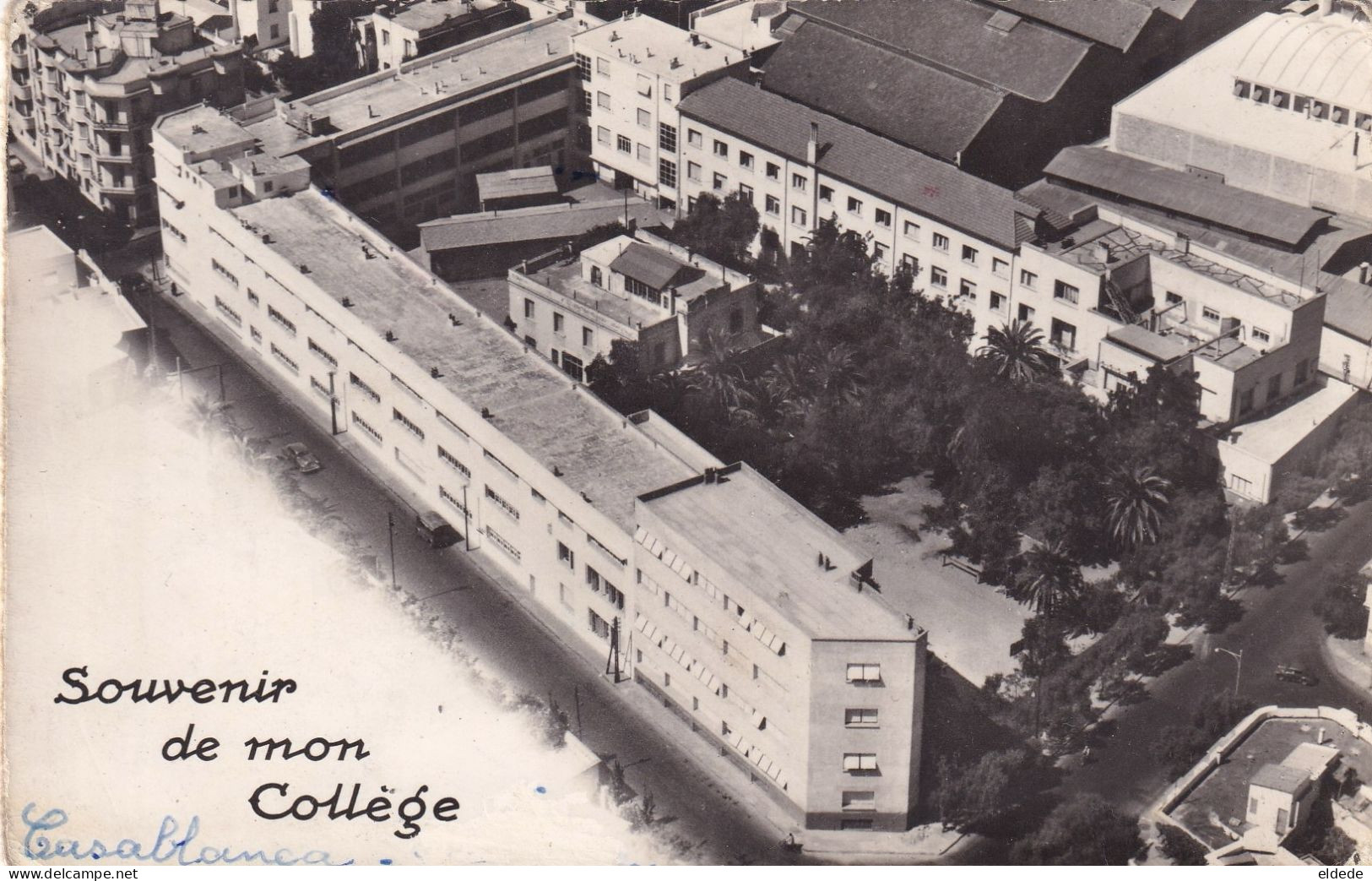 Carte Photo Collège Jeunes Filles Casablanca Classe 6 Eme 1957 - Casablanca