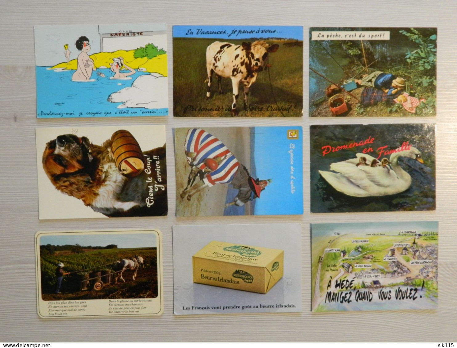 Gros LOT 4,8 Kg de Carte Postale FRANCE Belgique monde timbre cachet humour carte géographique animaux multivues