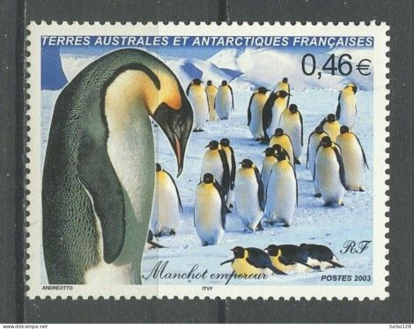 TAAF 2003  N° 360 ** Neuf MNH Superbe C 5,50 € Faune Oiseaux Manchot Empereur  Birds Fauna Animaux - Unused Stamps