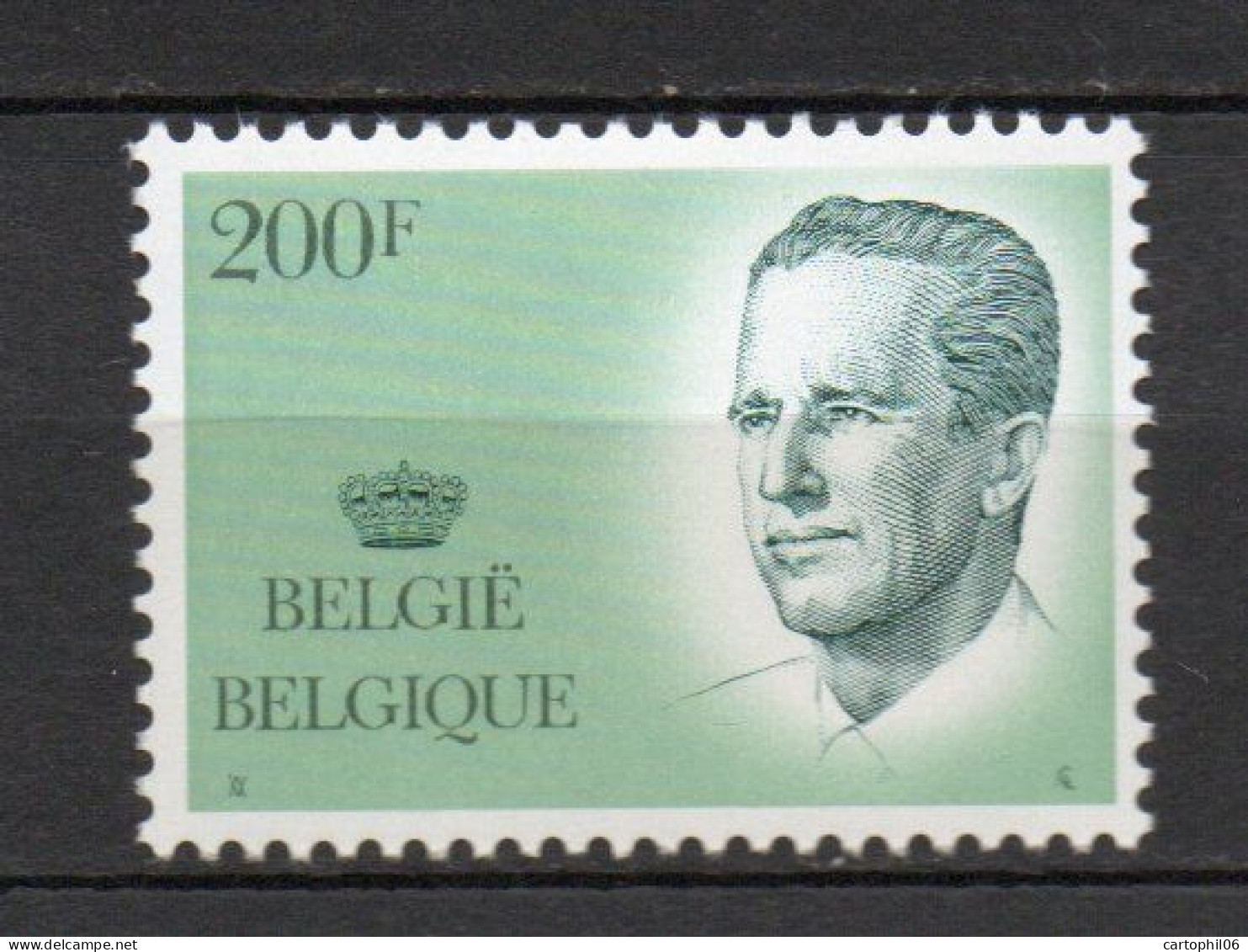 - BELGIQUE N° 2240 Neuf ** MNH - 200 F. Roi Baudouin 1er 1986 - Cote 30,00 € - - Unused Stamps