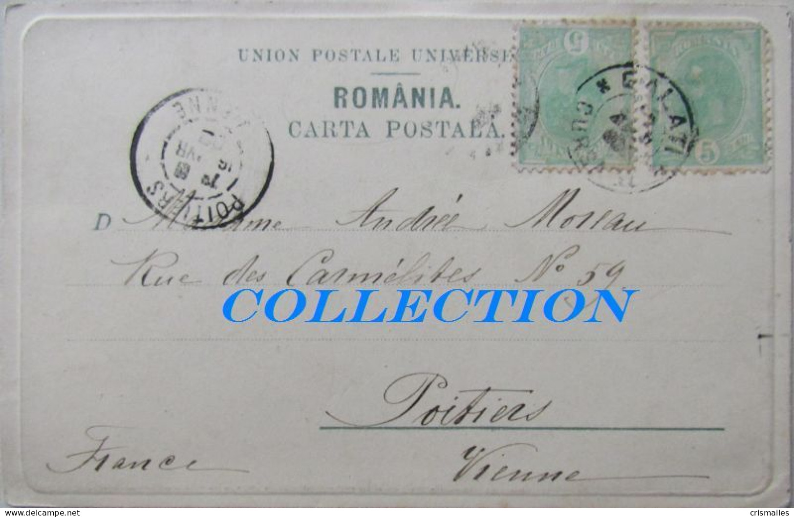 JASSY 1900, IASI, Universitatea, Universitat, Clasica Relief Cu 2 Timbre, Perfecta - Roumanie