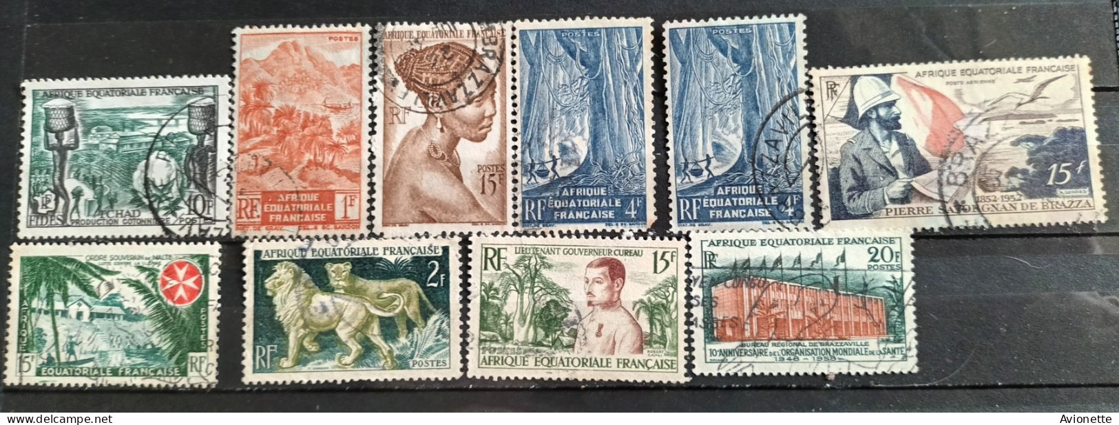 France A.E.F. (45 Timbres) - Used Stamps