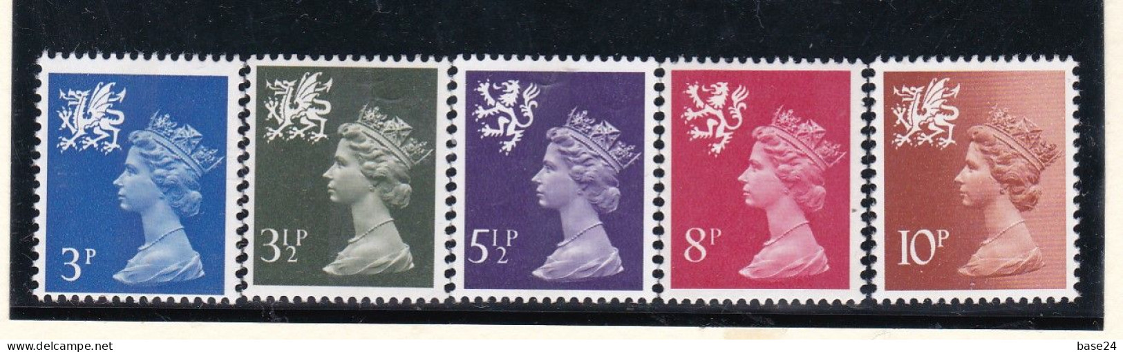 1971 Great Britain, Scotland REGIONAL MACHIN DEFINITIVES, QUEEN ELIZABETH II, 5 Valori MNH** Scozia, Gran Bretagna - Escocia