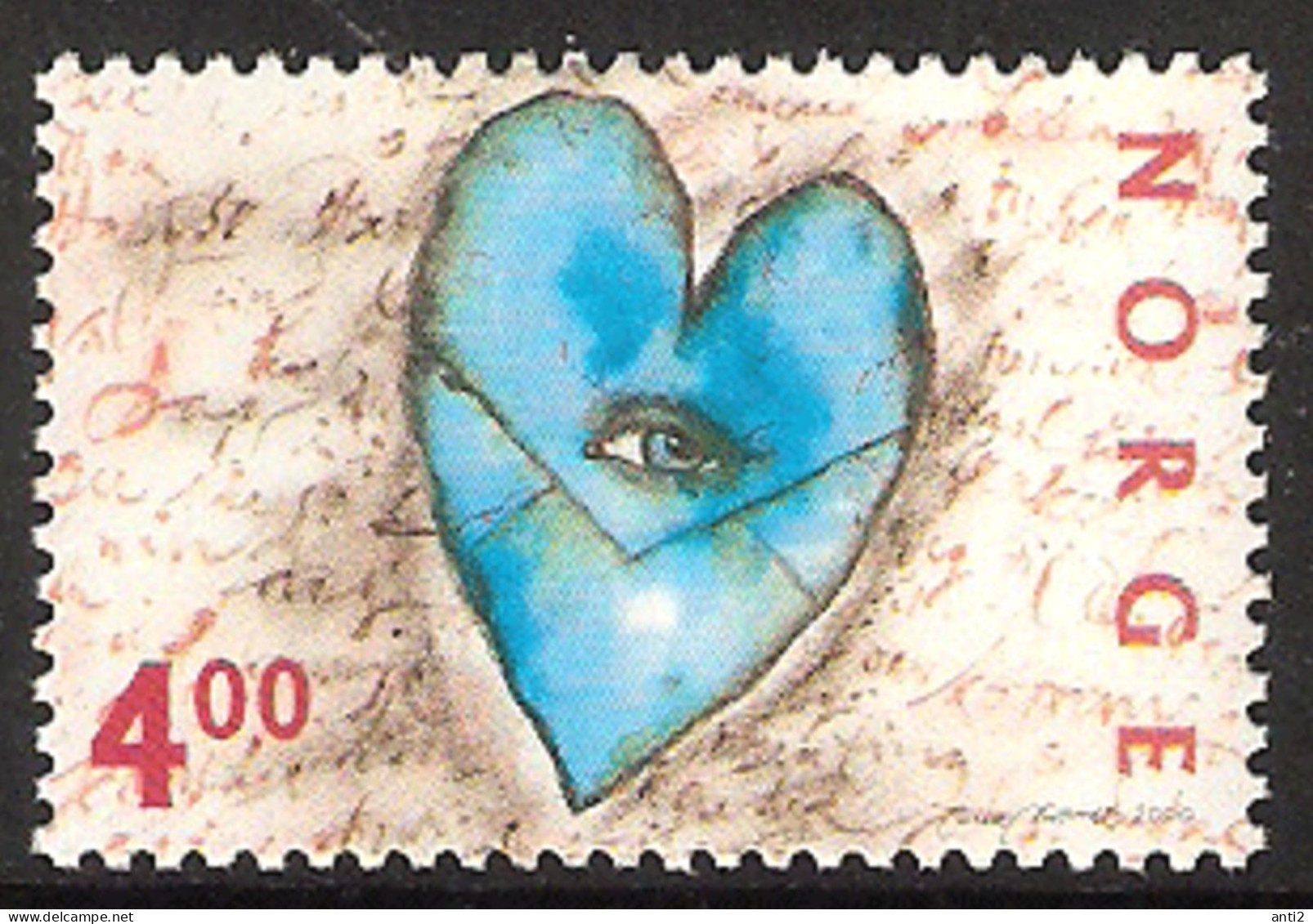 Norway Norge 2000  Valentin Day, Mi 1341 MNH(**) - Nuovi