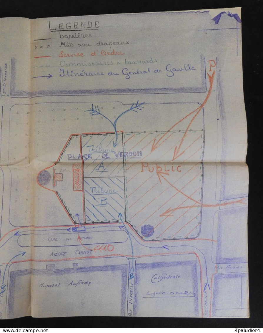 ( Charente Maritime ) Documents Originaux Visite Du Général De Gaulle à LA ROCHELLE Le 23 Juillet 1948 - Documents Historiques