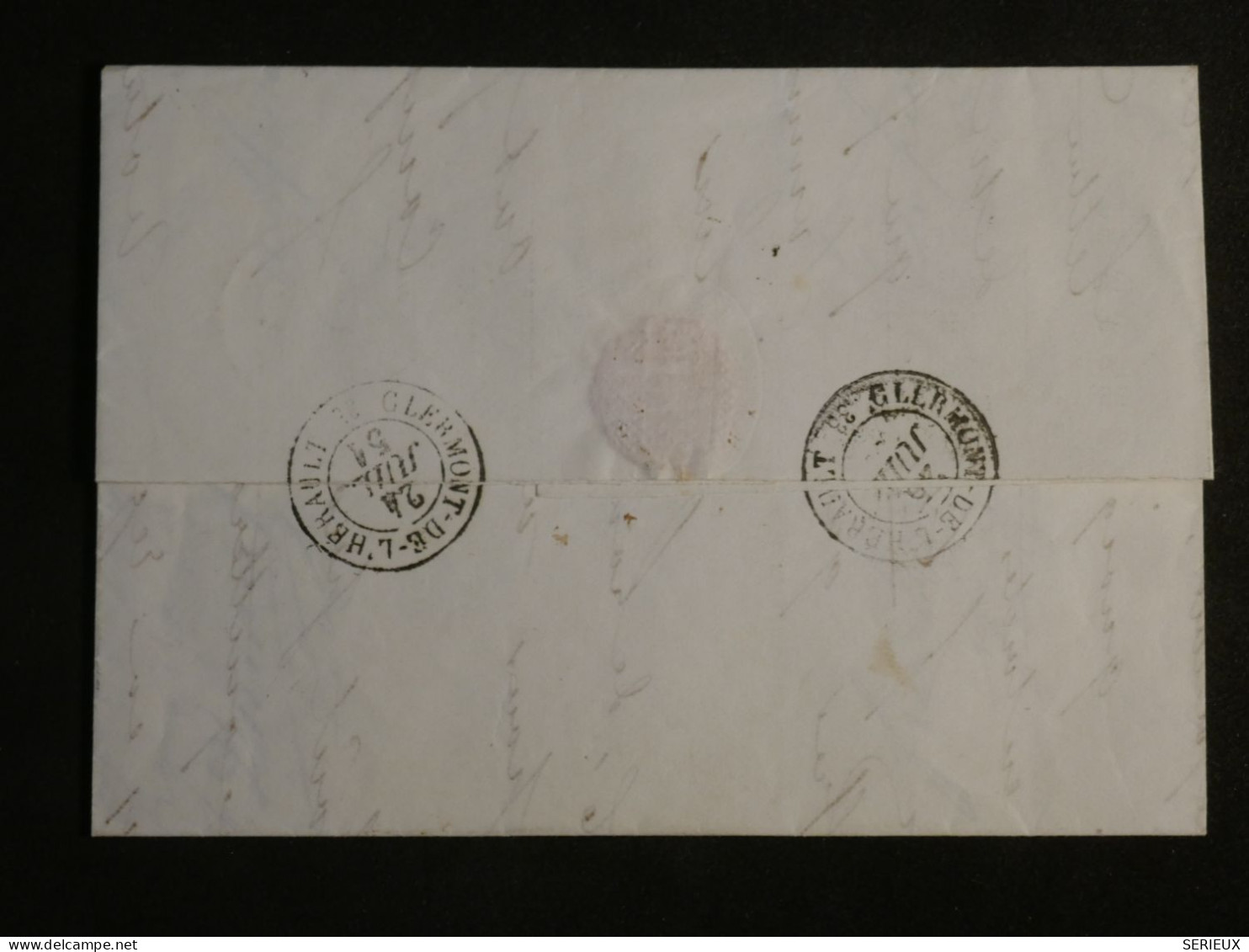 DO 7 FRANCE LETTRE  1851 PARIS A CLERMONT +TAXE 25    + AFF. INTERESSANT++ - 1921-1960: Modern Period