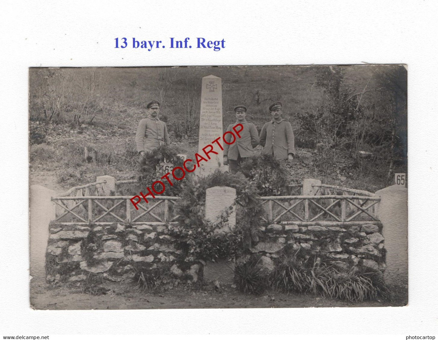 CP NON SITUEE-Cimetiere-13 Bayr. Inf. Regt.-CARTE PHOTO Allemande-GUERRE 14-18-1 WK-MILITARIA- - War Cemeteries