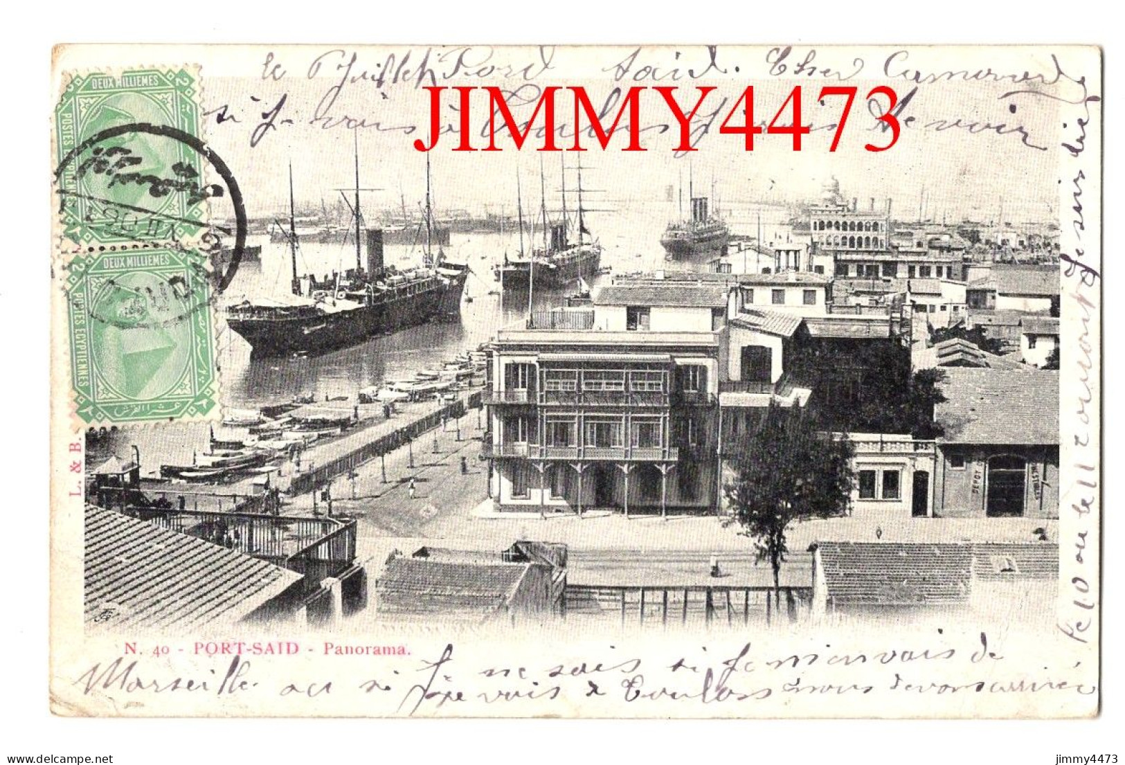 CPA - PORT SAÏD En1906 - Panorama - N° 40 - Union Postale EGYPTE - Port-Saïd