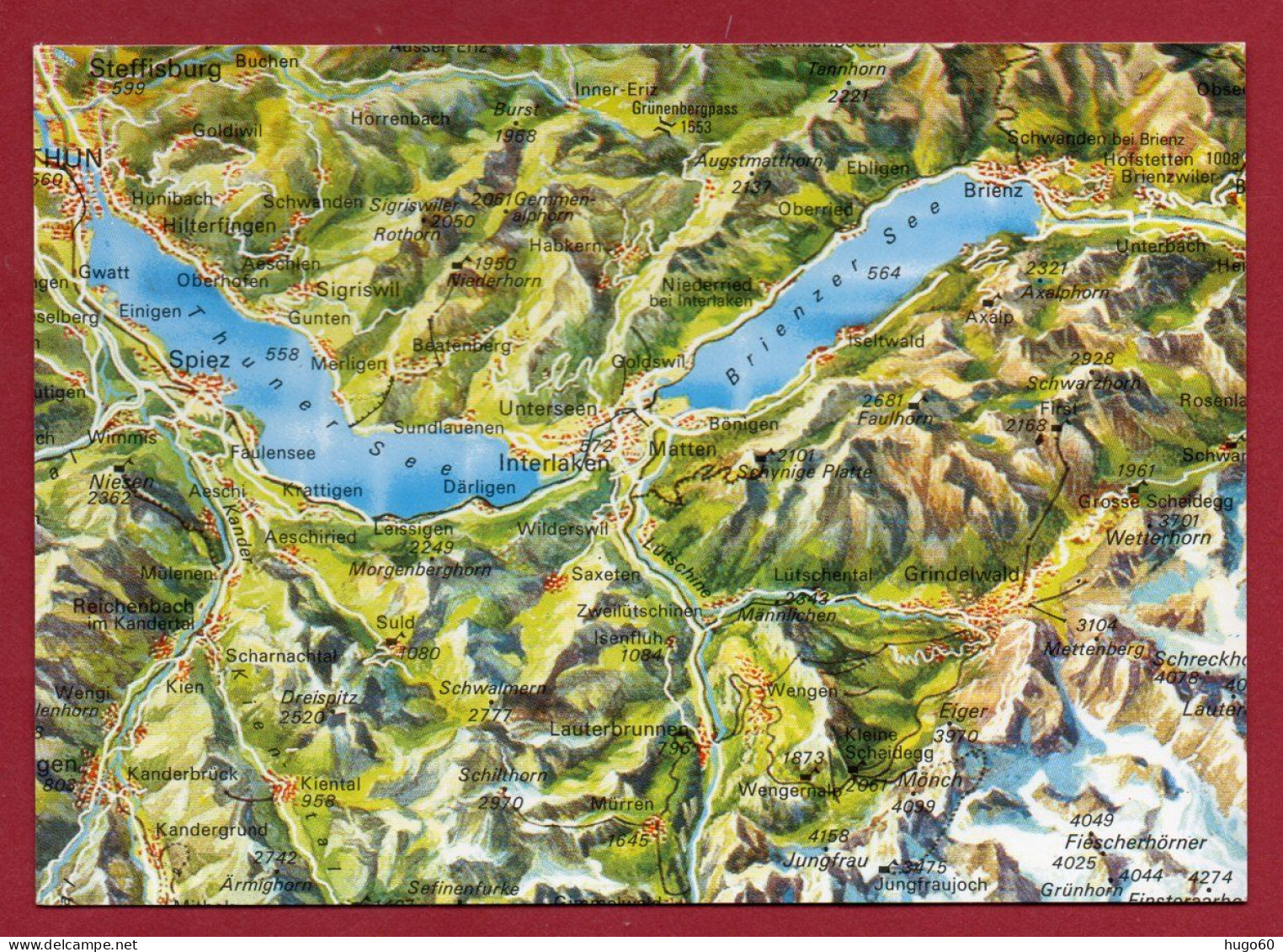Suisse - Carte Géographique - Carte Geografiche