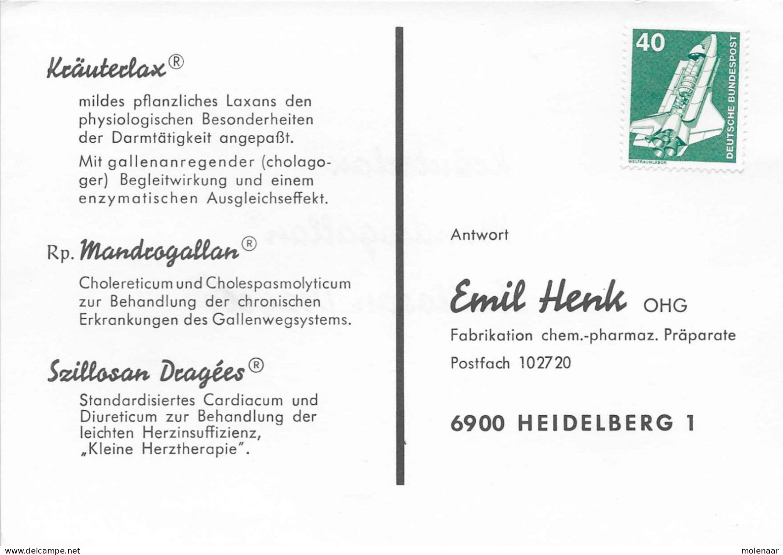 Postzegels > Europa > Duitsland > West-Duitsland > 1970-1979 > Kaart Met No. 850 (17309) - Lettres & Documents