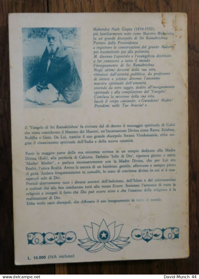 Il Vangelo Di Sri Ramakrishna, Secondo M. Vidyananda. 1984 - Godsdienst