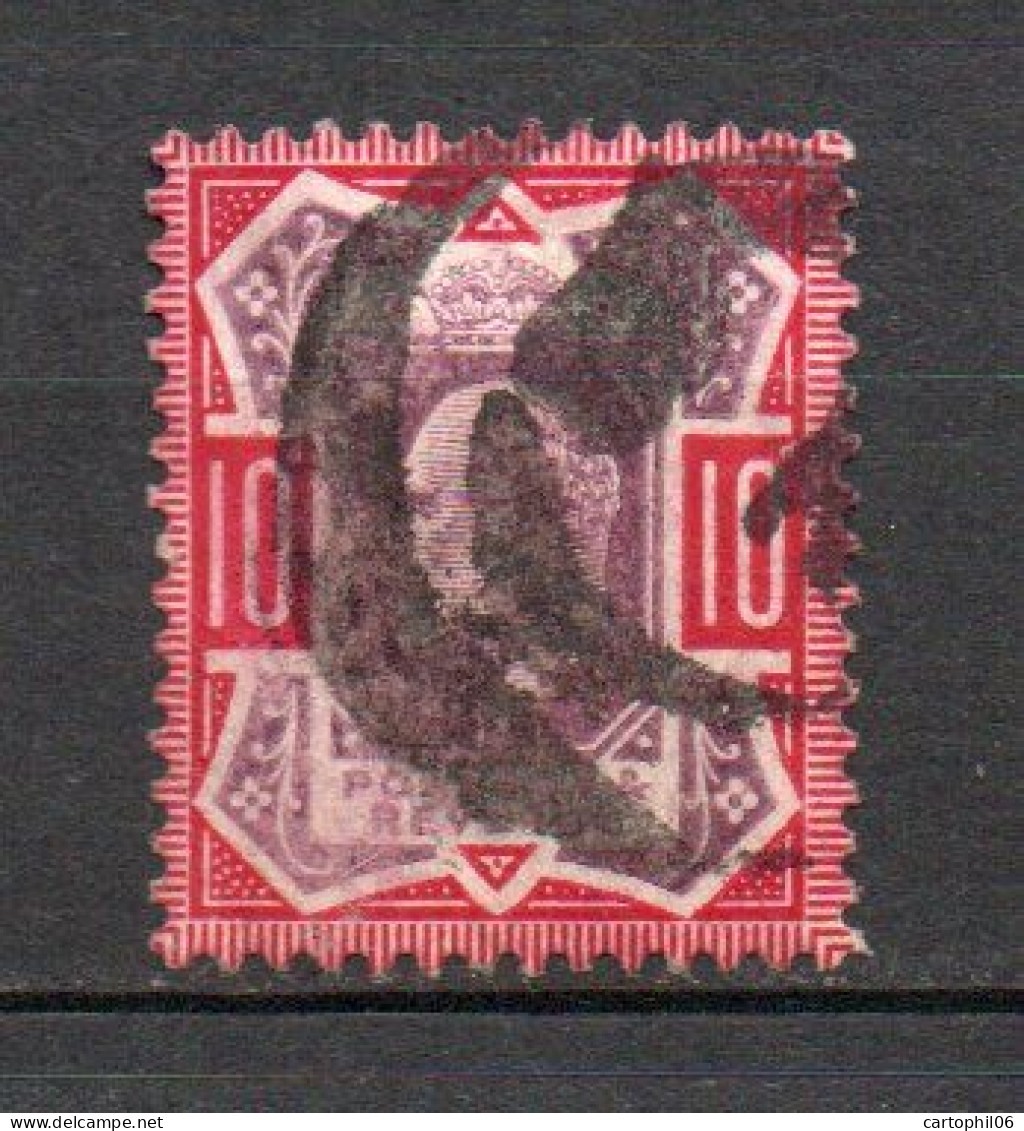 - GRANDE-BRETAGNE N° 116 Oblitéré - 10 D. Rouge Carminé Et Violet-brun Edouard VII 1902-10 - Cote 65,00 € - - Used Stamps