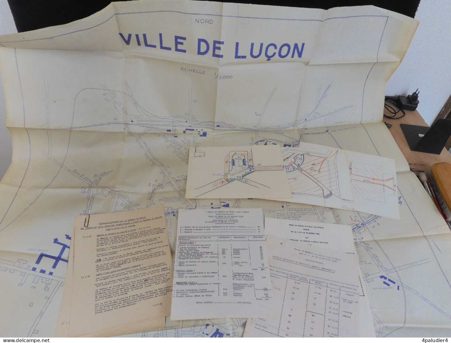 ( Vendée ) Documents Originaux Visite Du Général De Gaulle à LUÇON Le 23 Juillet 1948 - Historical Documents