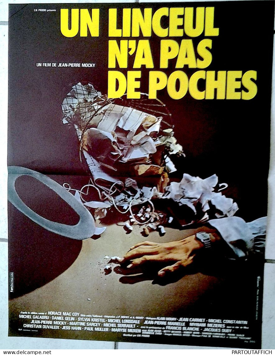 Affiche Ciné UN LINCEUL N'A PAS DE PAS DE POCHES (MOCKY) BLANCHE CARMET SERRAULT 1974 40X60 - Affiches & Posters