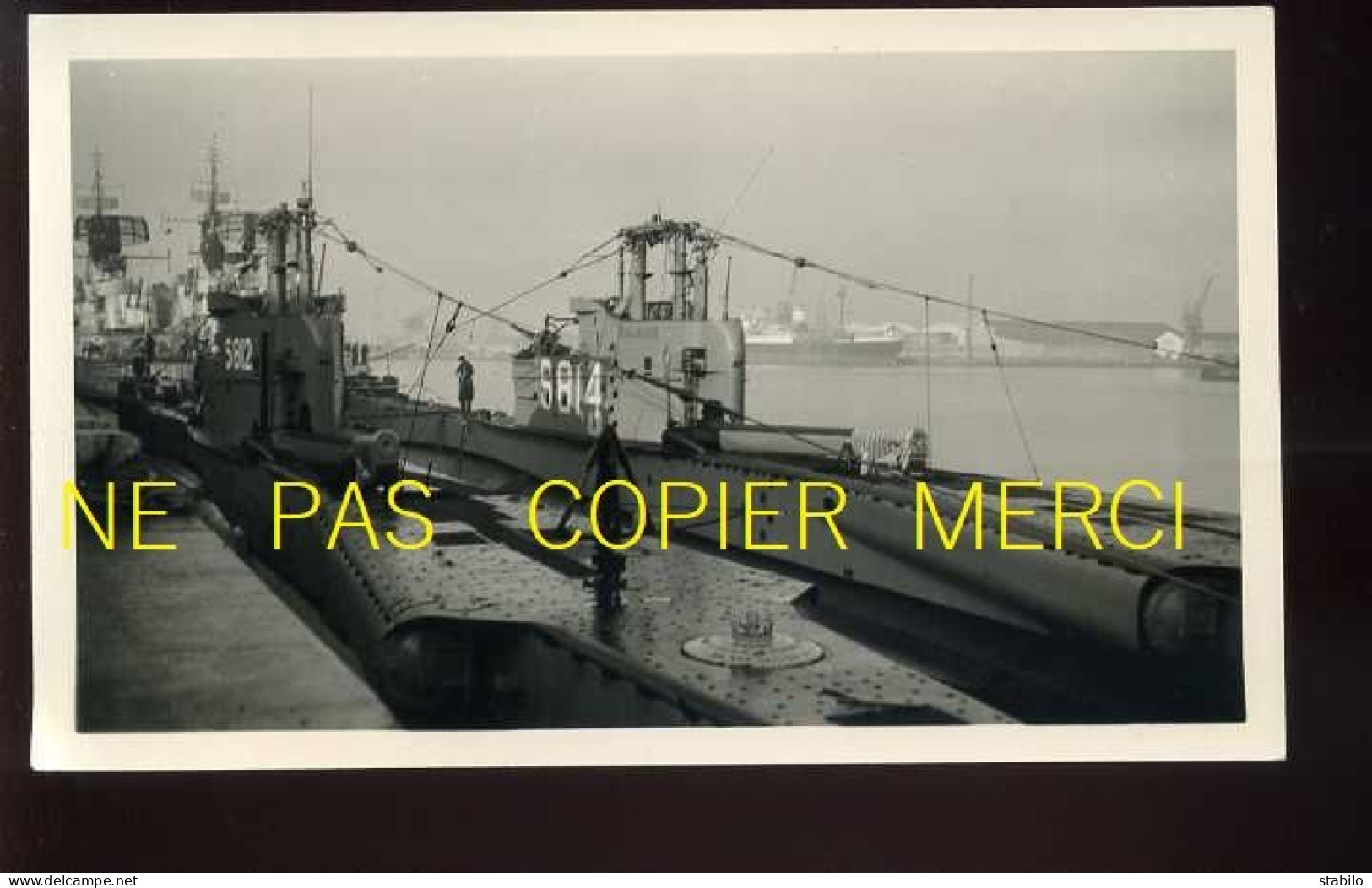 BATEAU DE GUERRE - SOUS-MARIN - S 814 - FORMAT 11 X 7 CM - Boats