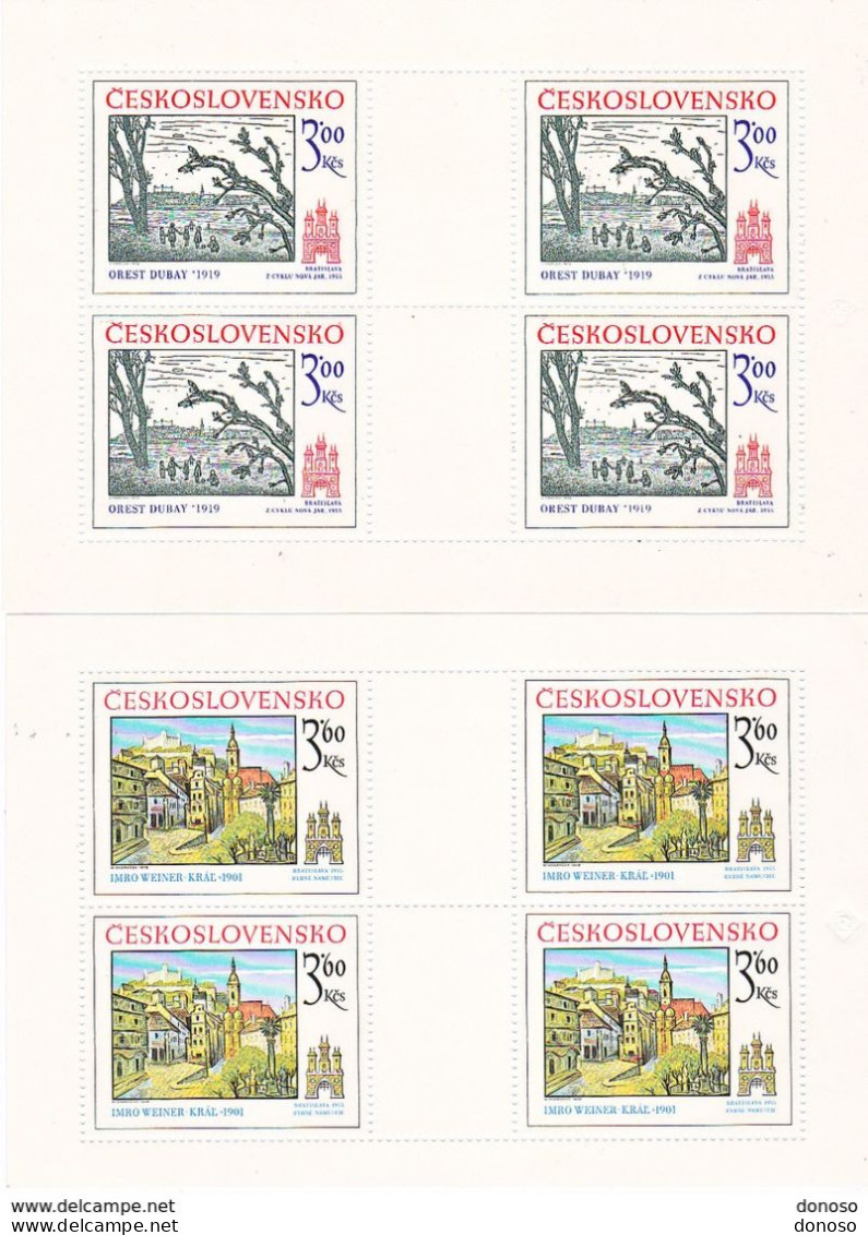 TCHECOSLOVAQUIE 1978 BRATISLAVA 2 FEUILLETS Yvert 2275-2276, Michel 2440-2441 KB NEUF** MNH Cote 30 Euros - Unused Stamps