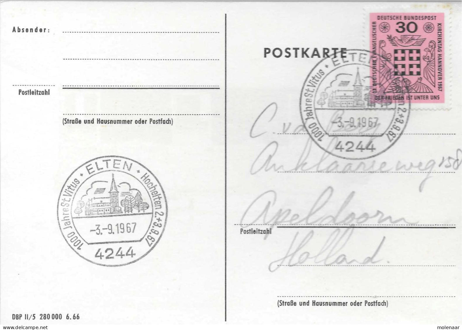 Postzegels > Europa > Duitsland > West-Duitsland > 1960-1969 > Kaart Met No. 536 (17310) - Cartas & Documentos
