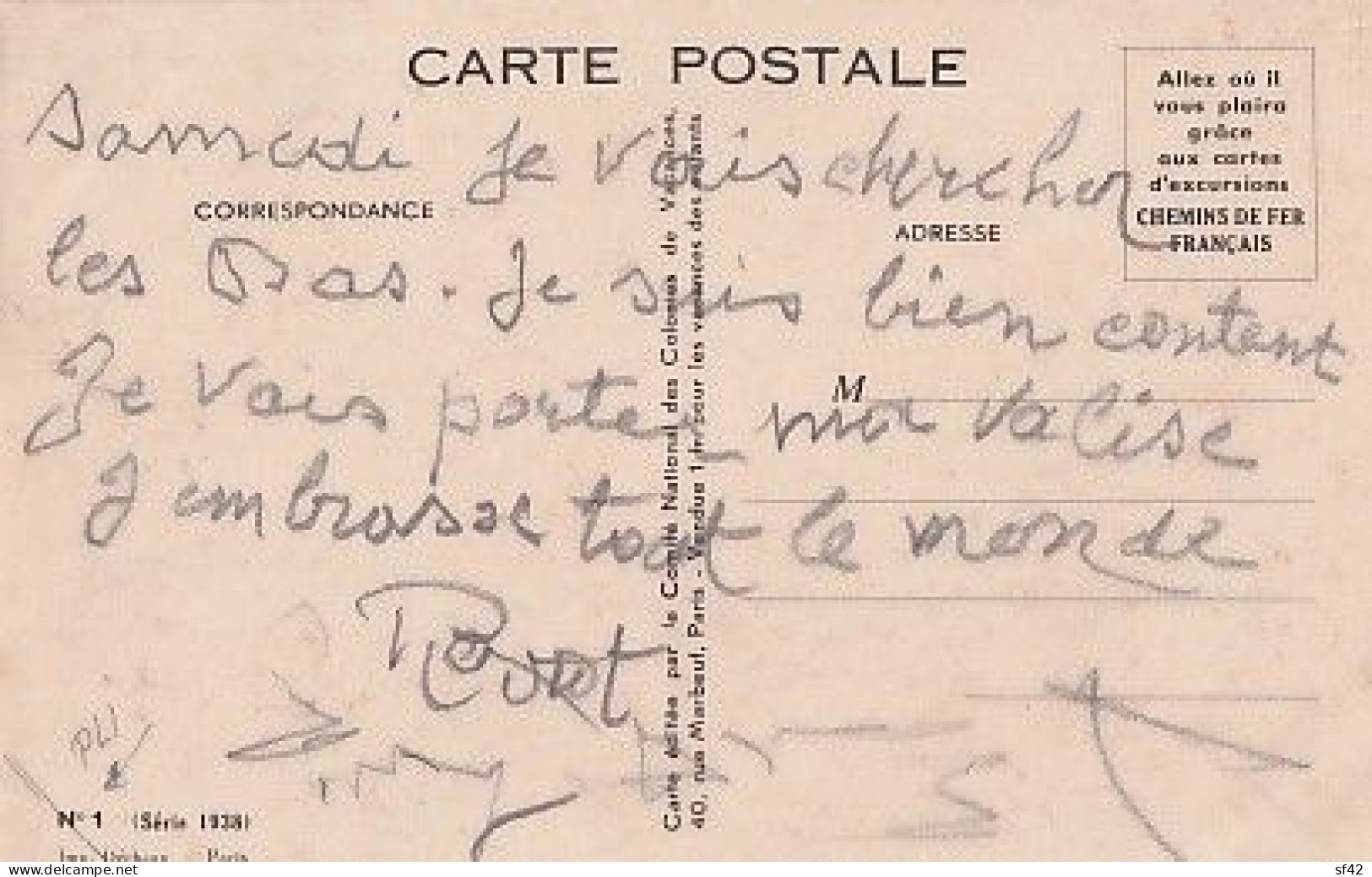 BOURET        LES VEINARDS.... ON VOUS ENVERRA DES CARTES POSTALES     N° 1    SERIE 1938 - Bouret, Germaine