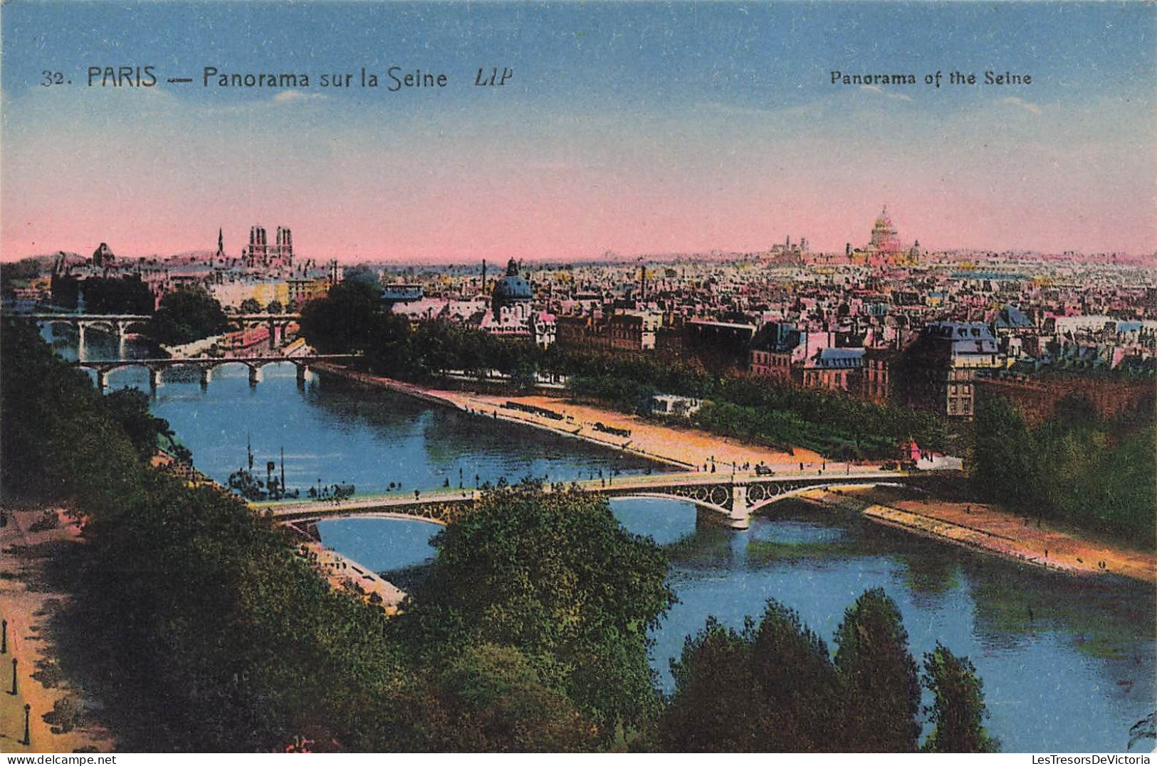 FRANCE - Paris - Panorama Sur La Seine - Carte Postale Ancienne - Multi-vues, Vues Panoramiques