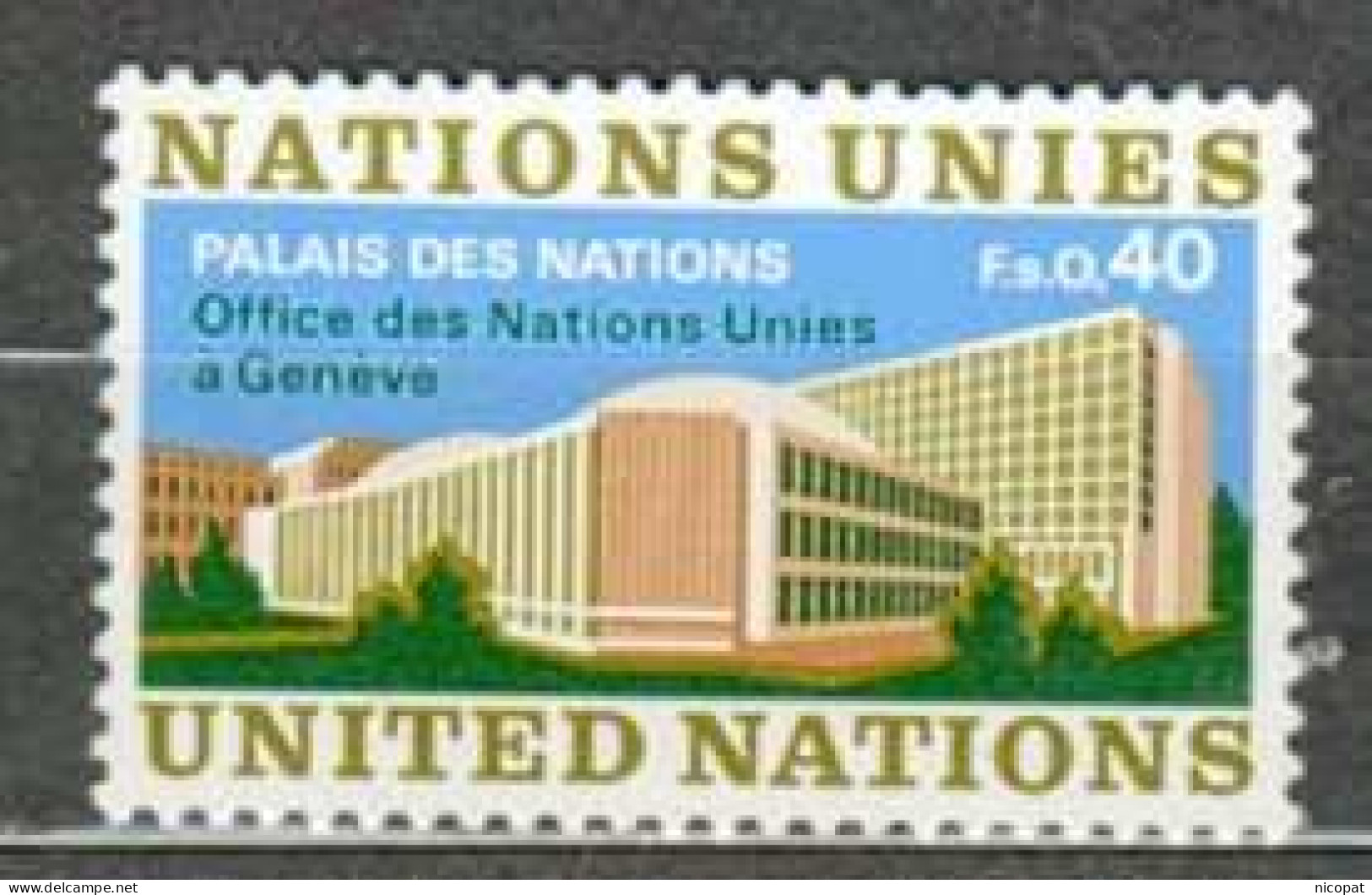 ONU GENEVE MNH ** 22 Palais Des Nations à Genève Suisse - Unused Stamps
