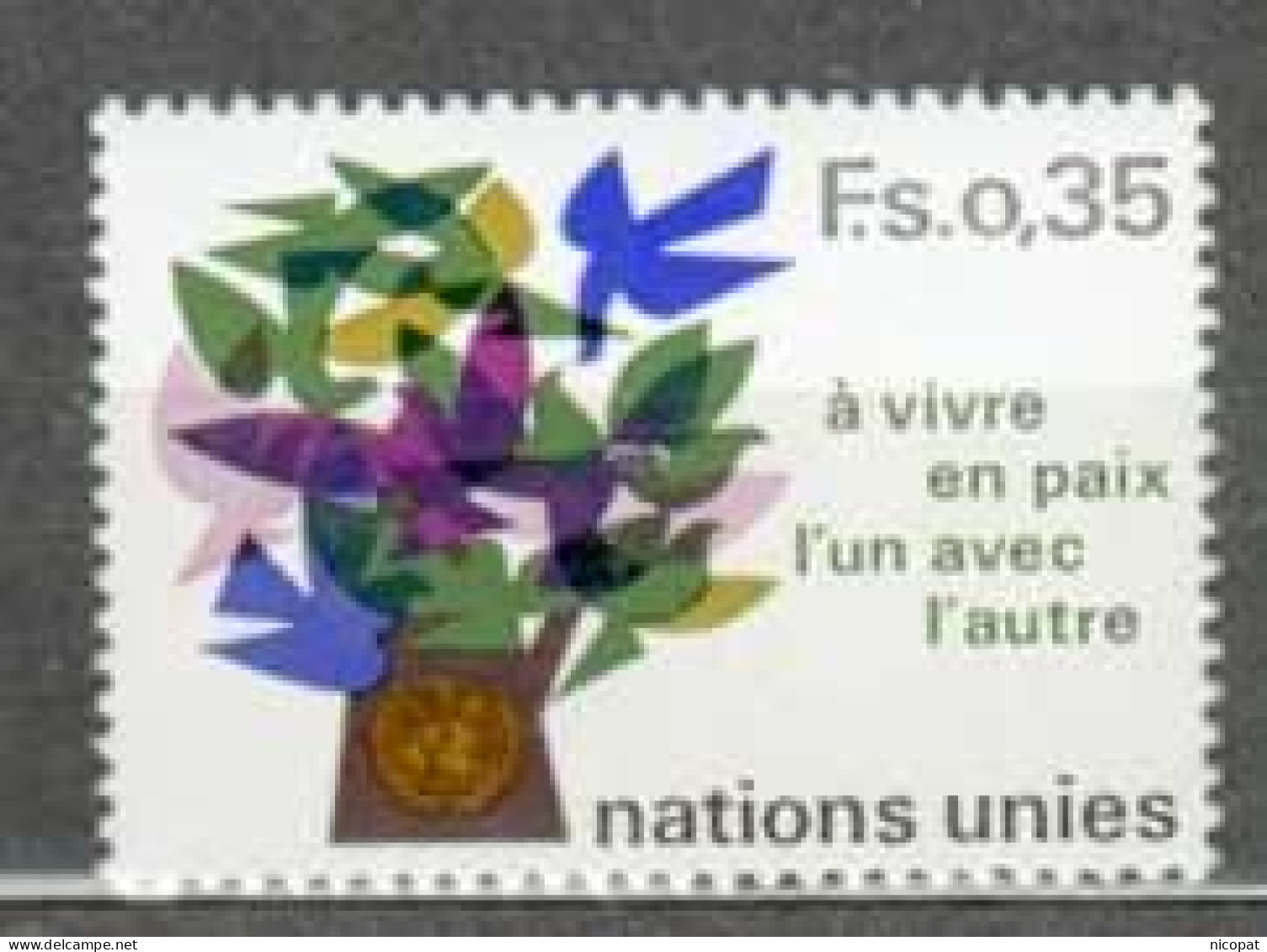 ONU GENEVE MNH ** 72 Arbre Colombe De La Paix - Unused Stamps