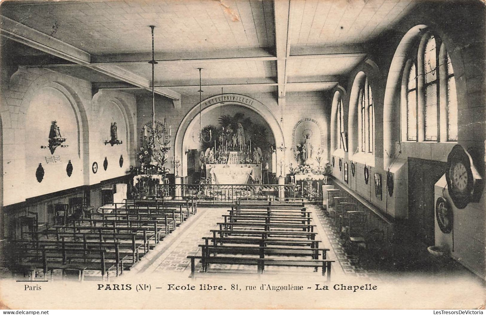 FRANCE - Paris - Ecole Libre - La Chapelle - Carte Postale Ancienne - Enseignement, Ecoles Et Universités