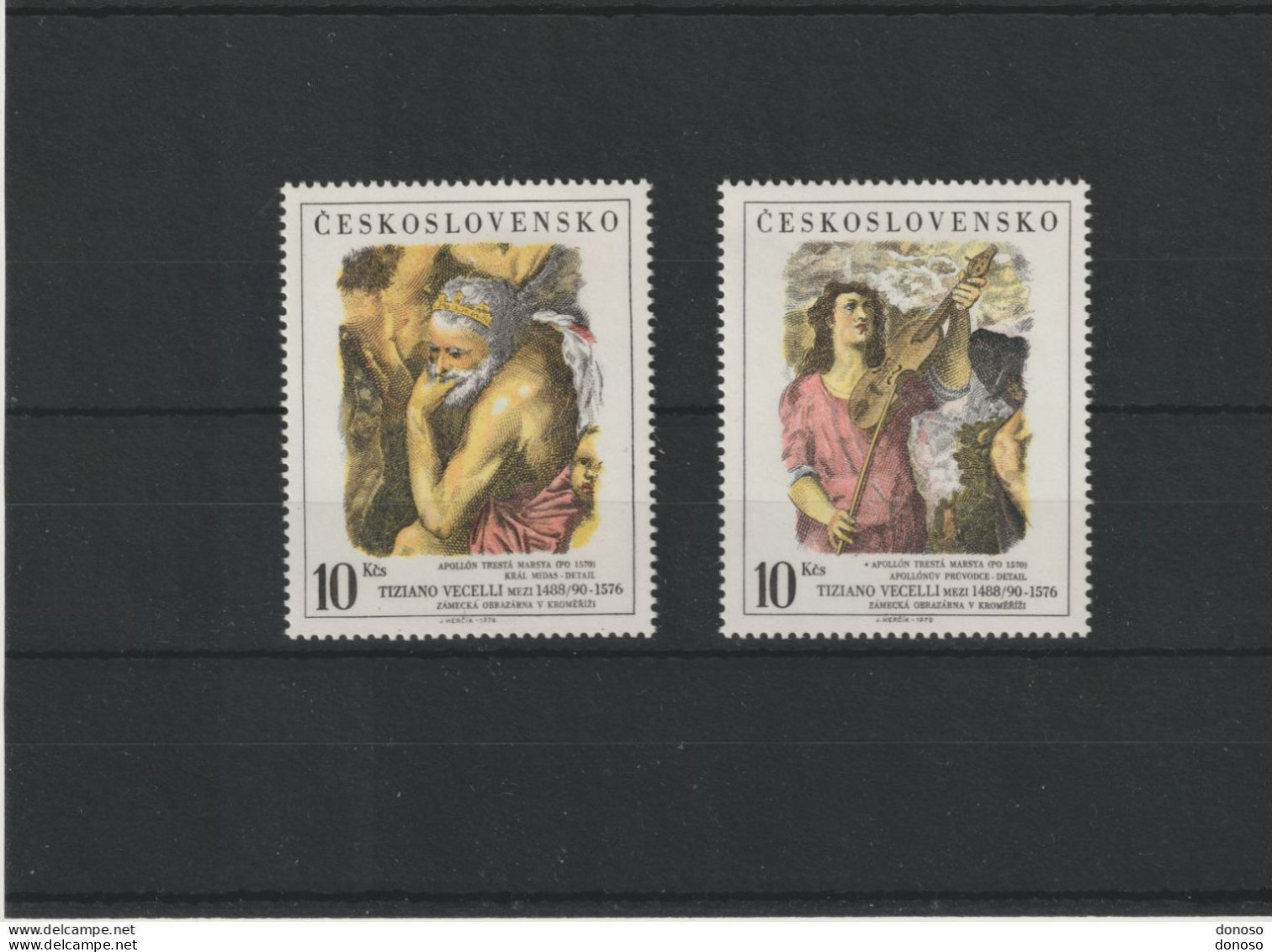 TCHECOSLOVAQUIE 1978 PEINTURES DE TITIEN Michel 2463-2464 NEUF** MNH - Unused Stamps