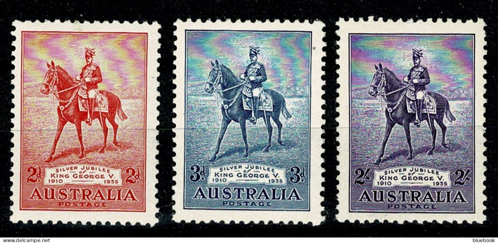 Ref 1649 - Austrailia KGV 1935 Silver Wedding - MNH Set Of Stamps SG 156-158 - Ongebruikt