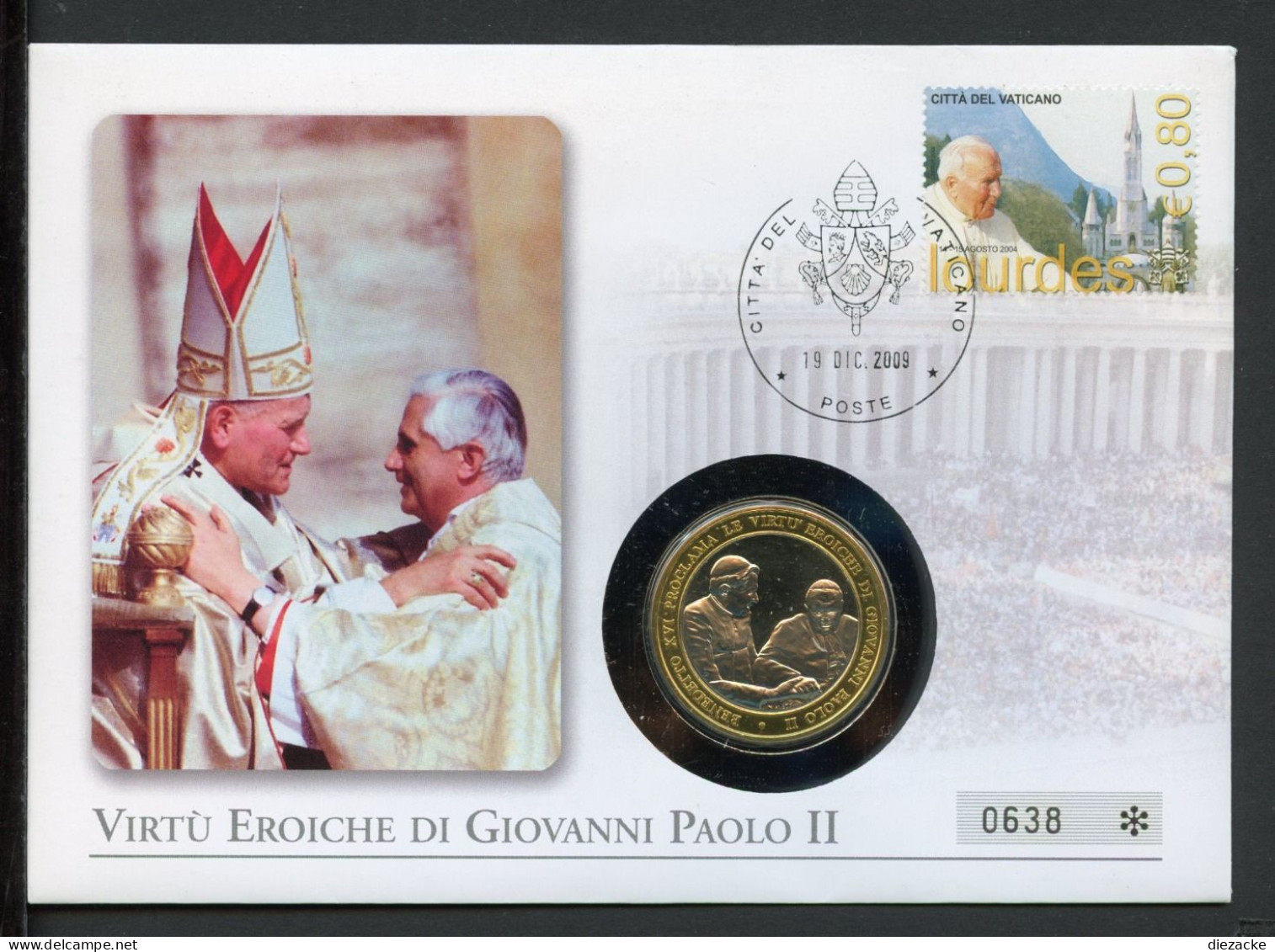 Vatikan Numisbrief 2009 Die Heldentaten Des Papst Johannes Paul II. (Num317 - Non Classés