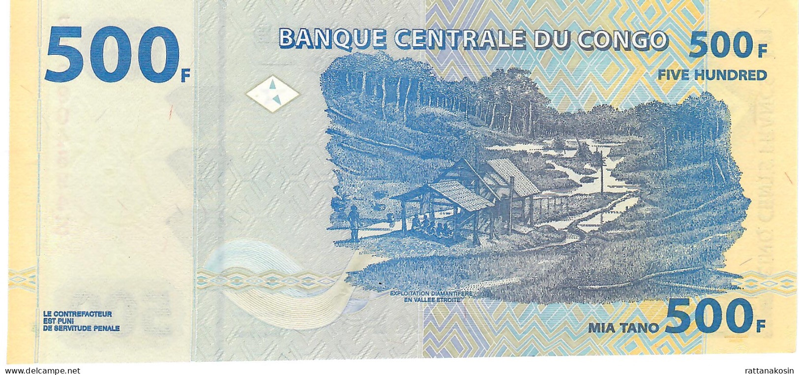 CONGO P96c 500 FRANCS 2002  #PF/H  Orell Füssli Zurich    UNC. - República Democrática Del Congo & Zaire