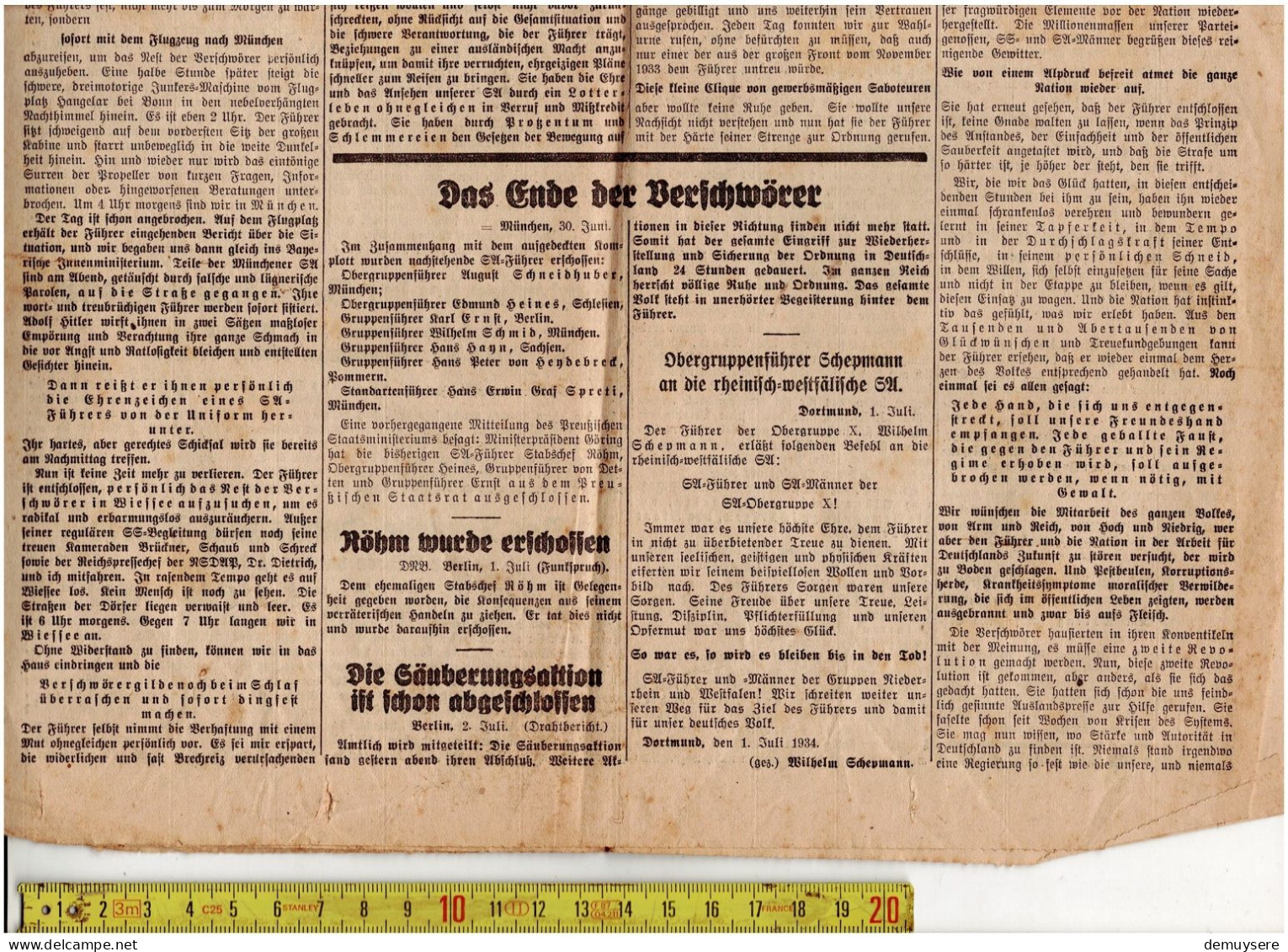 LADE R - MÜNSTERSCHE ZEITUNG 1934 - Verzamelingen