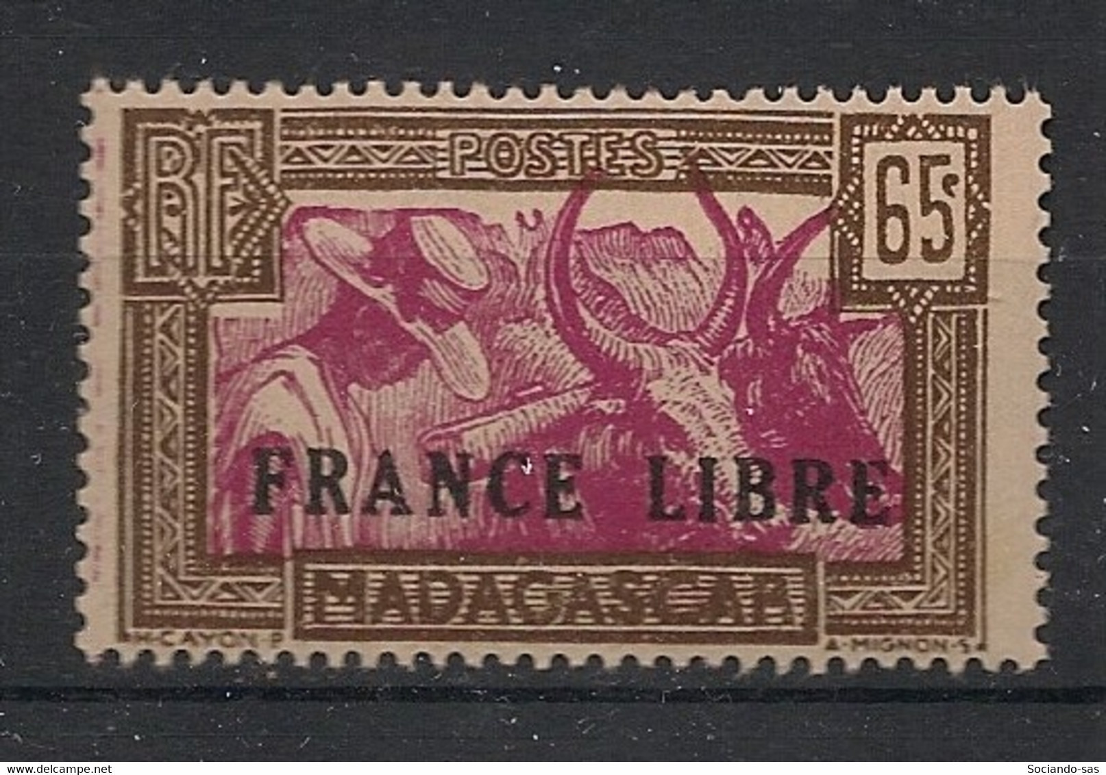 MADAGASCAR - 1942 - N°YT. 236 - France Libre - Neuf GC** / MNH / Postfrisch - Ungebraucht