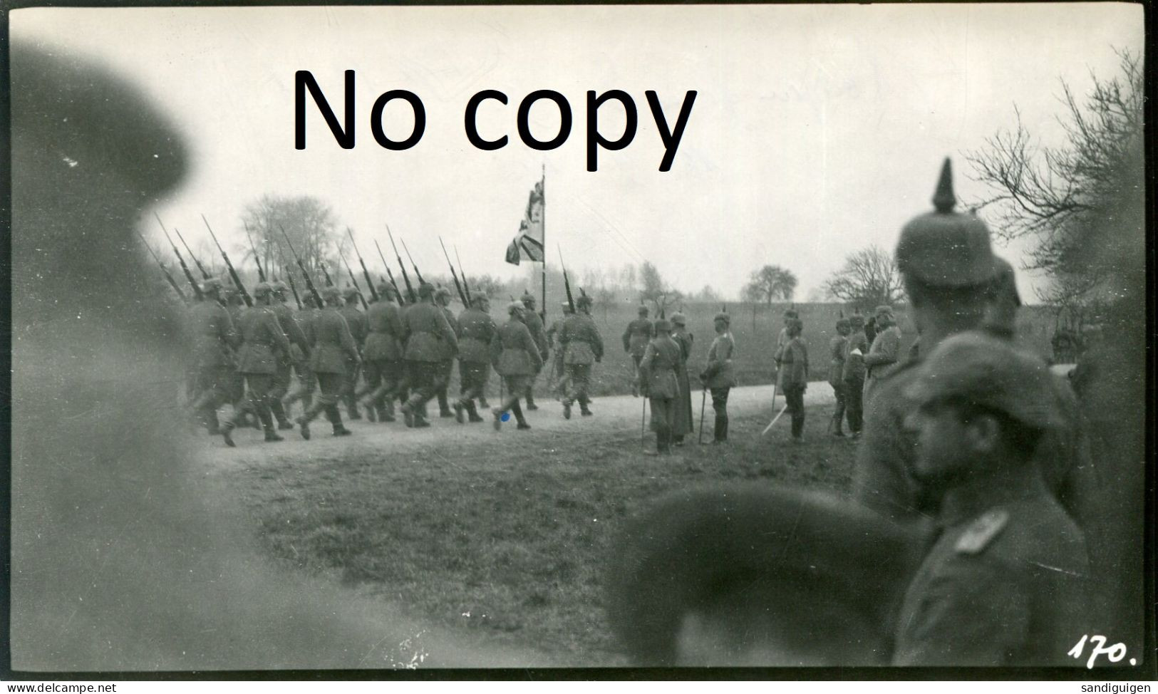 PHOTO ALLEMANDE DU IR 162 - PARADE DU KAISER A BEAULIEU LES FONTAINES PRES DE FRETOY - NOYON OISE GUERRE 1914 1918 - War, Military