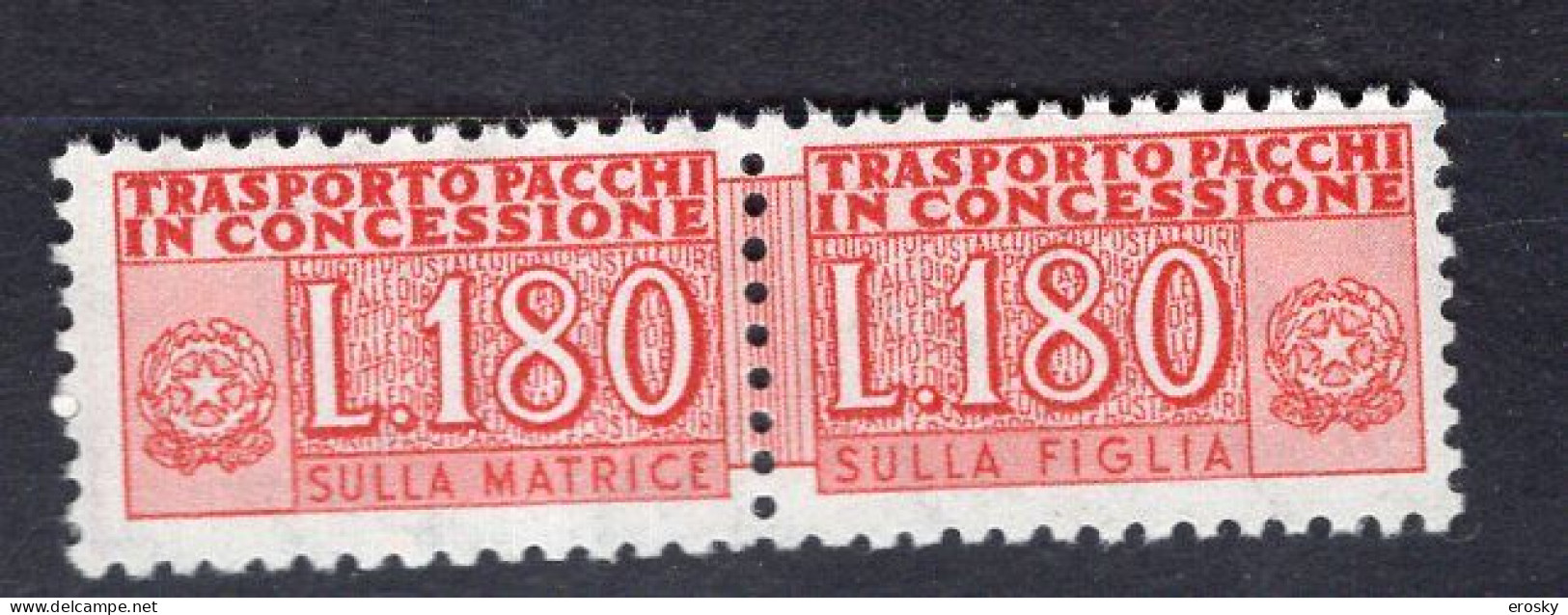 Y6273 - ITALIA PACCHI CONCESSIONE Ss N°17 - ITALIE COLIS Yv N°102 ** - Concessiepaketten