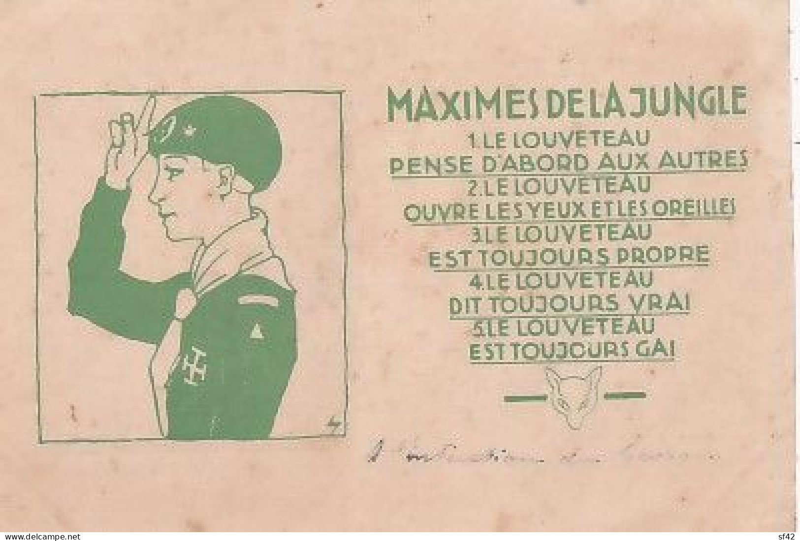MAXIMES DE LA JUNGLE        LE LOUVETEAU....... - Scouting