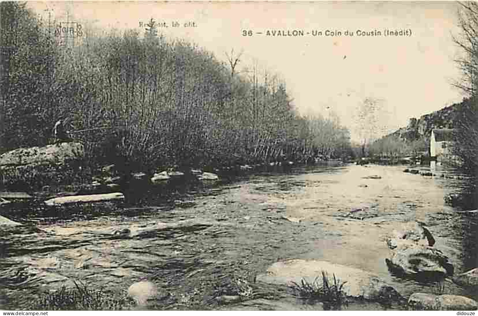 89 - Avallon - Un Coin Du Cousin ( Inédit ) - Animée - Pecheur à La Ligne - CPA - Voir Scans Recto-Verso - Avallon