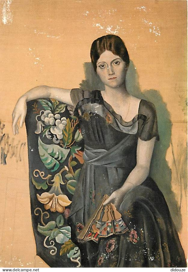 Art - Peinture - Pablo Picasso - Portrait D'Olga Dans Un Fauteuil - CPM - Voir Scans Recto-Verso - Schilderijen