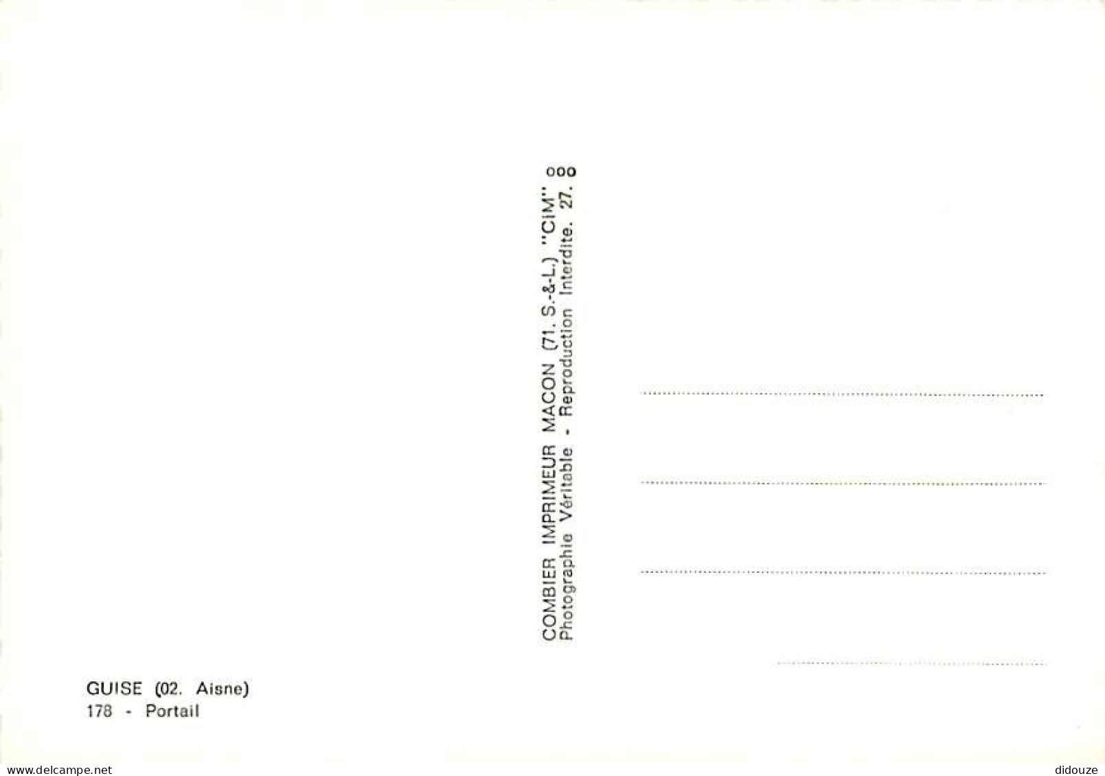 02 - Guise - Portail De L'Eglise - Carte Dentelée - CPSM Grand Format - Carte Neuve - Voir Scans Recto-Verso - Guise