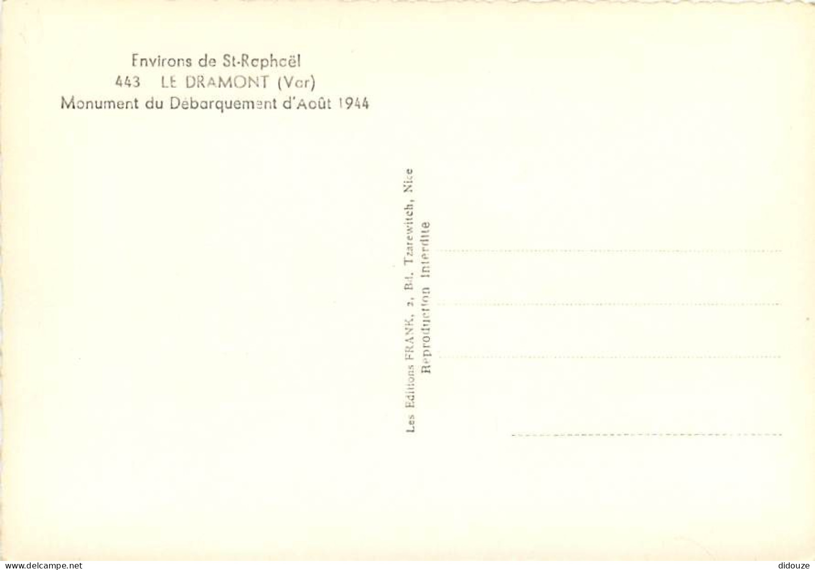 83 - Le Dramont - Monument Du Débarquement D'Août 1944 - CPSM Grand Format - Carte Neuve - Voir Scans Recto-Verso - Autres & Non Classés