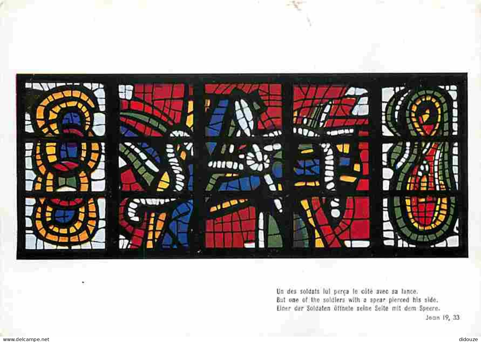 Art - Vitraux Religieux - Audincourt - Eglise Du Sacré Coeur  - CPM - Voir Scans Recto-Verso - Paintings, Stained Glasses & Statues